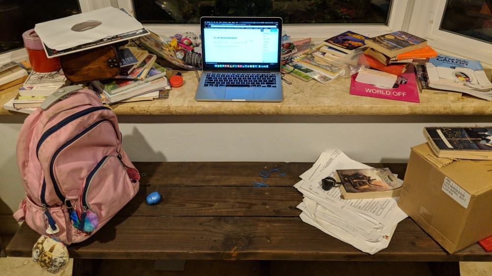 Macbook in the kids play area